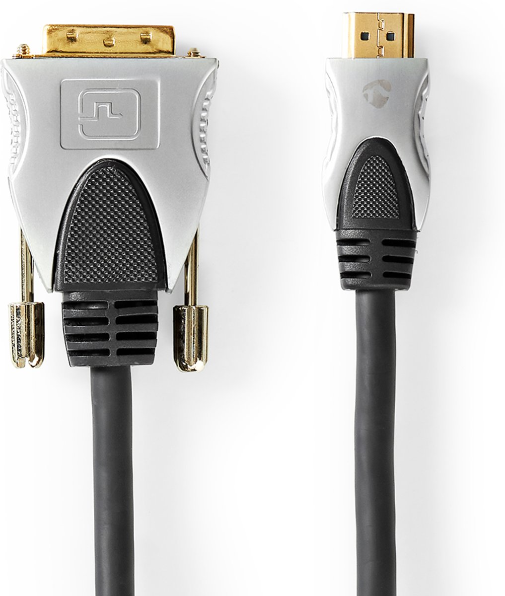 HDMI™ - DVI-Kabel | HDMI™-Connector - DVI-D 18+1-Pins Male | 2,50 m | Zwart